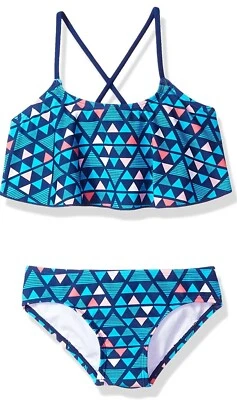 Kanu Surf Girls' Alania Flounce Bikini Beach Sport 2 Piece, Purple, Size 14 Y16q - Image 1 of 2