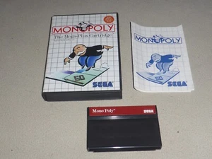 SEGA MASTER SYSTEM VIDEO GAME MONOPOLY W CASE & MANUAL THE MEGA PLUS CARTRIDGE - Picture 1 of 2