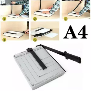 12" Schwerlast Papierschneider A4 bis B7 Metallbasis Guillotine Seitenschneider Buchung - Bild 1 von 10