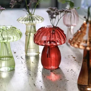 Mushroom Glass Vase Aroma Bottle Creative Home 'Hydroponic Flower Table - Picture 1 of 19