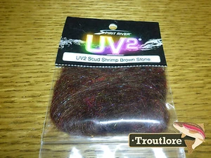 BROWN STONE UV2 SCUD SHRIMP DUBBING SPIRIT RIVER - NEW FLY TYING DUB MATERIAL - Picture 1 of 5