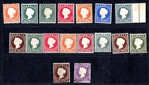 GAMBIA 1880-1893 QUEEN VICTORIA LOT OF 16, 14 MINT 2 USED MOSTLY HINGED - Picture 1 of 2