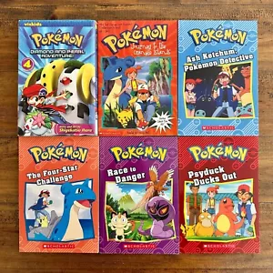6 x POKEMON paperback Scholastic & VizKids chapter book lot - Picture 1 of 4