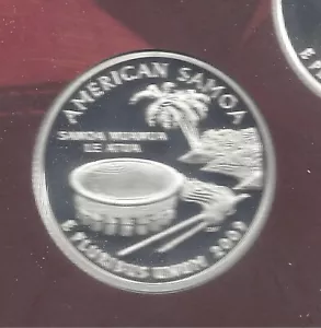 2009 S Silver Proof U.S. AMERICAN SAMOA Quarter - 90% Silver - Picture 1 of 2