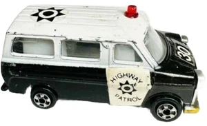 Vintage 80s Zylmex Zee Toys P335 Highway Patrol Ford Van 1/64 Diecast Police #30 - Picture 1 of 5