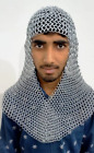 Aluminium Butted Chain Mail Coif / Hood | Medieval Fantasy Hood | Anodized