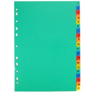 20 Pcs File-separated Inner Pages Dividers Aesthetic Binder Office - Picture 1 of 12