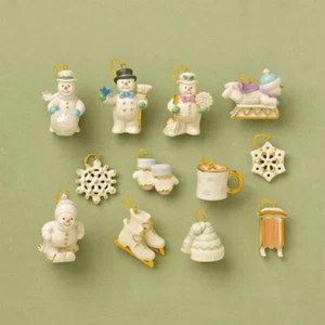 Lenox China Adorno Árbol SNOW PALS Mini Adornos - Juego de 12 Piezas - N/O - Imagen 1 de 1