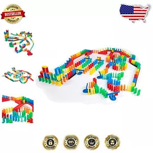 Multicolor Kinetic Dominoes Kit - 331pcs for Chain Reaction Adventures - Picture 1 of 9