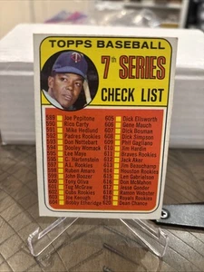1969 Topps Set TONY OLIVA SERIES 7 CHECKLIST semi high #582b TWINS UNMARKED EX - Imagen 1 de 5