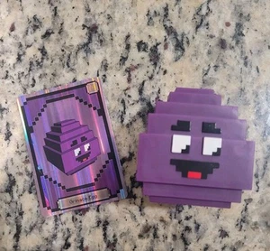 MCDONALD'S MINECRAFT HAPPY MEAL GRIMACE EGG FIGURE W/ CARD & UNUSED CODE - Picture 1 of 4