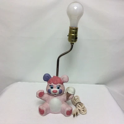 Rare Popples P.C. Holding Ice Cream Lamp Vintage 1986 TCFC Ceramic Working - Image 1 of 4
