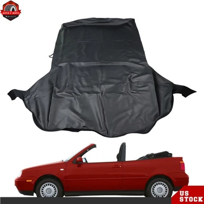 适合大众大众高尔夫 Cabrio Cabriolet 1995 - 2000 2001 黑色乙烯基柔软上衣 — 第 1/4 张图片