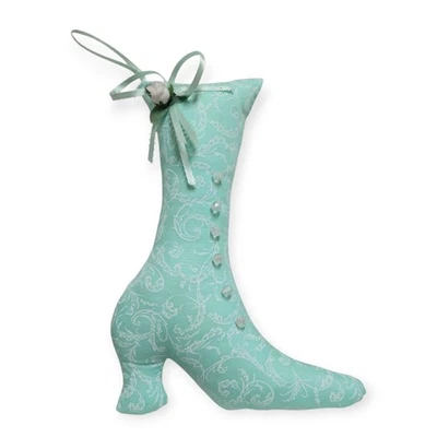 Almohada colgante de bota estilo campestre francés de tela hecha a mano 7,5" X 11" - ÚNICA EN SU CLASE Foto 1 de 4