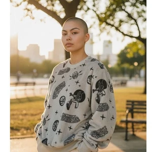 Felpa girocollo Marvel Spider Man stampa all over pile peluche grigio taglia M - Foto 1 di 5