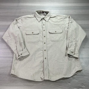VINTAGE Field & Stream Hemd Herren XL beige Knopfleiste schwer Flanell Arbeit - Bild 1 von 10