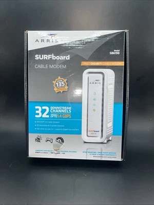 Arris Surf Board SB6190 Cable Modem DOCSIS 3.0  Complete Comcast Xfinity Cox New - Image 1 of 4