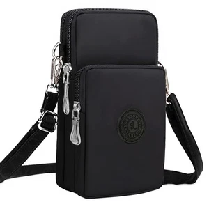 Women Crossbody Phone Bag Zipper Waterproof Nylon Wallet Cellphone Purse Ladi... - Picture 1 of 7