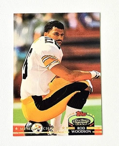 ROD WOODSON- 1992 Topps Stadium Club Football Card # 309 - Pittsburgh Steelers - Picture 1 of 2