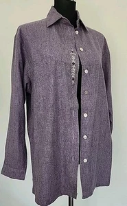 Bluse Baumwoll-Flanell, Fischgrätmuster fliederfarben, Gr. M - Bild 1 von 6