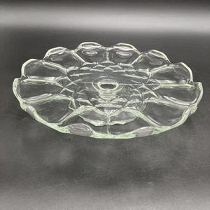 L.E. Smith Crystal Short Cake Stand - Picture 1 of 6