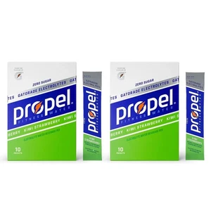 Propel Packets, Kiwi Strawberry With Electrolytes, Vitamins and No Sugar, 20 ... - Picture 1 of 2