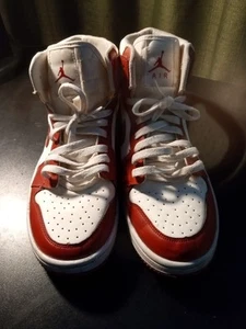 Air Jordan Men's Shoes US 9.5 Red And White Nike Swoosh Vintage Look - Picture 1 of 8