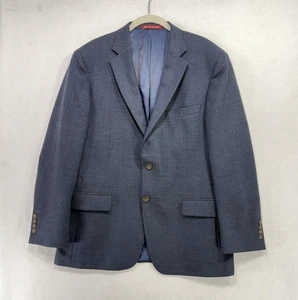 Blazer Hart Schaffner Marx Para Hombre 44S Azul Micro Cuadros Dos Botones Hecho en EE. UU. - Imagen 1 de 16