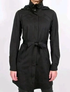 Lululemon Apres Yoga Coat Softshell with Hooded & Belted Black 38" Chest - Picture 1 of 19