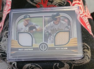 2022 Topps Tribute Matt Chapman * Matt Olsen dual game patch relics 21/199 