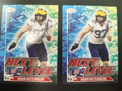 2022 Sage Aidan Hutchinson Rookie RC | Next Level RED #90 | Detroit Lions (2) - Image 1 of 2