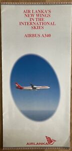 AIR LANKA AIRLINES A340 INTRO BROCHURE 1993 CABIN CREW