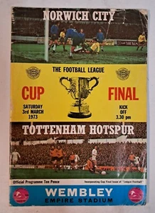 Norwich City V Tottenham Hotspur League Cup Final 1973. Used - Good Condition. - Picture 1 of 3