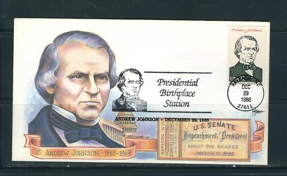 US SC # 2217h Andrew Johnson . Presidential Birthplace Station . Gill Craft - Image 1 of 1