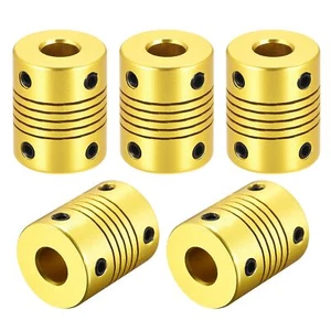 uxcell 5 Pcs 8mm to 8mm Aluminum Alloy Shaft Coupling Flexible Coupler L25xD2... - Picture 1 of 5