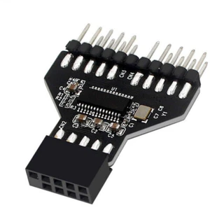USB Mainboard 9Pin auf Dual 9Pin Stecker Adapter USB 9pin-2x9pin Splitter Extender - Bild 1 von 5