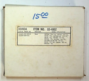 Honda CB750 CB650 Rear Brake Shoes 43120-393-003 43120-393-006 43120-300-010 - Picture 1 of 3