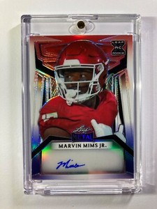 2023 Leaf Metal Marvin Mims Jr Red,White & Blue 3/4 Auto Rookie Card BRONCOS!!!