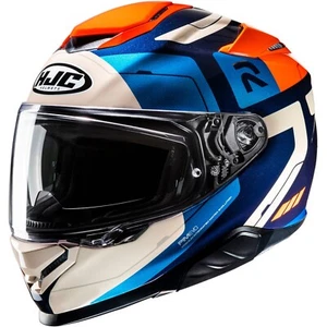 HJC Rpha 71 Cozad Casco de Moto L - Casco Integral - Blau-Beige-Orange - Imagen 1 de 6