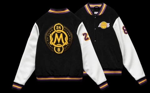 KOBE BRYANT Black Mamba Lakers Hall of Fame MITCHELL & NESS Varsity Jacket S-XXL Cover