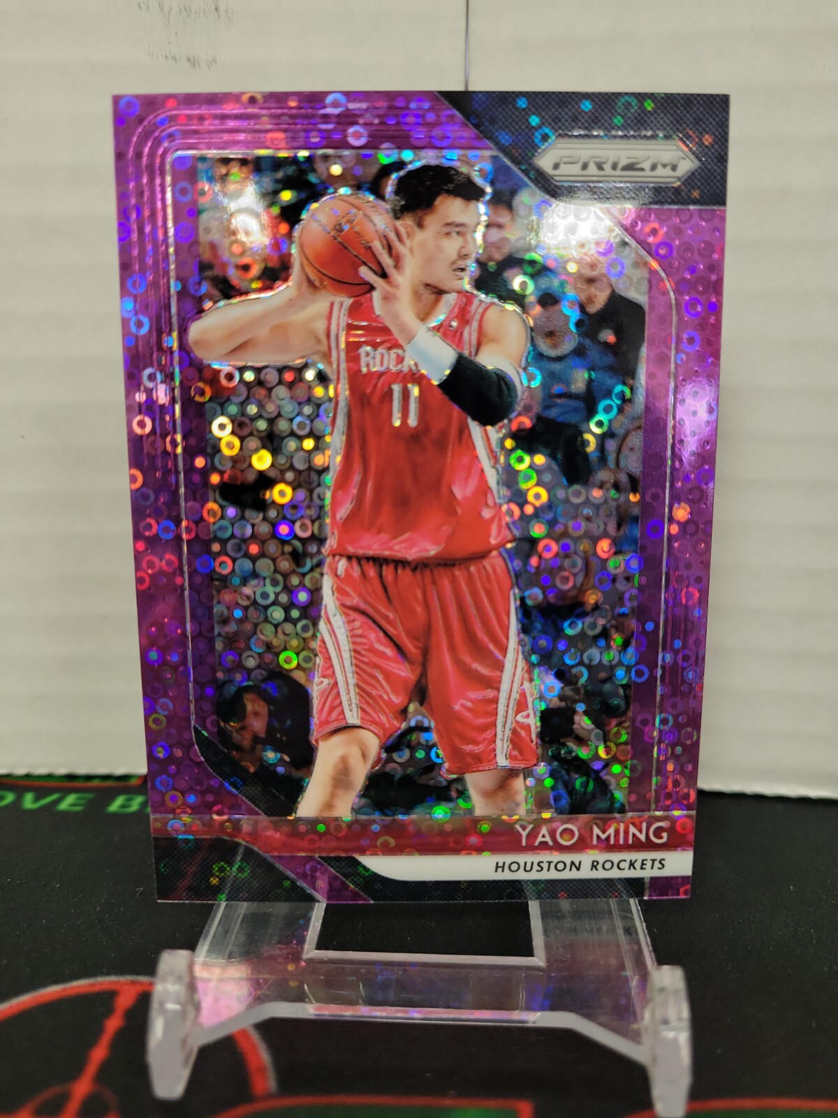 2018-19 Prizm Yao Ming 13/75 Purple Disco Prizm #135 Houston Rockets 
