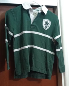 OLD NAVY BOY'S LONG SLEEVE POLO GREEN MEDIUM - Picture 1 of 6
