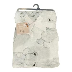 First Steps Teddy Bear Baby Blanket 70cm x 100cm - Picture 1 of 2