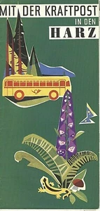 FOLLETO DE VIAJE VINTAGE ~ CON EL CORREO KRAFT EN LA RESINA, ALEMANIA - Imagen 1 de 1