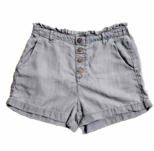 Rewind Paperbag-Shorts mit hoher Taille hellblau Lyocell Größe Small - Bild 1 von 5