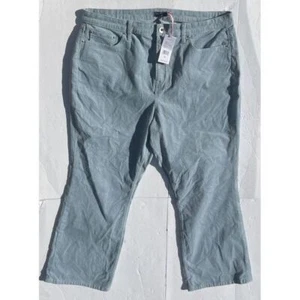 Vineyard Vines Women's Kick Flared Leg Corduroy Pants 34x26 Muted Teal NWT $148 - Picture 1 of 6