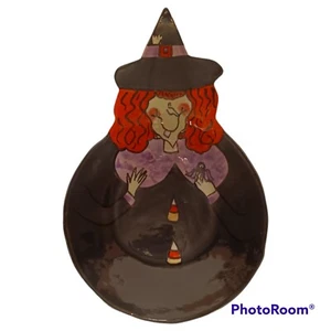 RAR! Signiert Lori Ellyn Wanna Treat Dearie? Volkskunst Hexe Halloween Bonboniere  - Bild 1 von 6