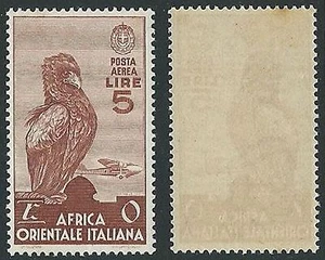 1938 AOI POSTA AEREA SOGGETTI VARI 5 LIRE MNH ** - K012 - Picture 1 of 1