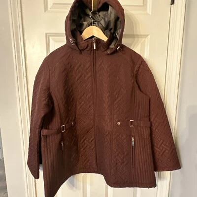 New Giacca Women’s Removable Hood Midweight Quilted Jacket Size 2XL - Pecan - Image 1 of 4