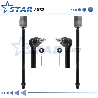 4pcs Front Inner Outer Tie Rod Kit Fit for Ford Taurus 1986-1995 ES2513 EV127 - Image 1 of 4